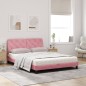vidaXL Bett mit Matratze Rosa 160x200 cm Samt vidaXL Bett mit Matratze Rosa 160x200 cm Samt