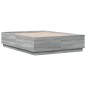 vidaXL Bettgestell Grau Sonoma 135x190 cm Holzwerkstoff vidaXL Bettgestell Grau Sonoma 135x190 cm Holzwerkstoff