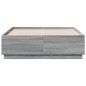 vidaXL Bettgestell Grau Sonoma 135x190 cm Holzwerkstoff vidaXL Bettgestell Grau Sonoma 135x190 cm Holzwerkstoff