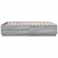 vidaXL Bettgestell Grau Sonoma 135x190 cm Holzwerkstoff vidaXL Bettgestell Grau Sonoma 135x190 cm Holzwerkstoff