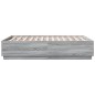 vidaXL Bettgestell Grau Sonoma 140x190 cm Holzwerkstoff vidaXL Bettgestell Grau Sonoma 140x190 cm Holzwerkstoff
