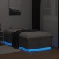 vidaXL Bettgestell mit LED Betongrau 75x190 cm Holzwerkstoff vidaXL Bettgestell mit LED Betongrau 75x190 cm Holzwerkstoff