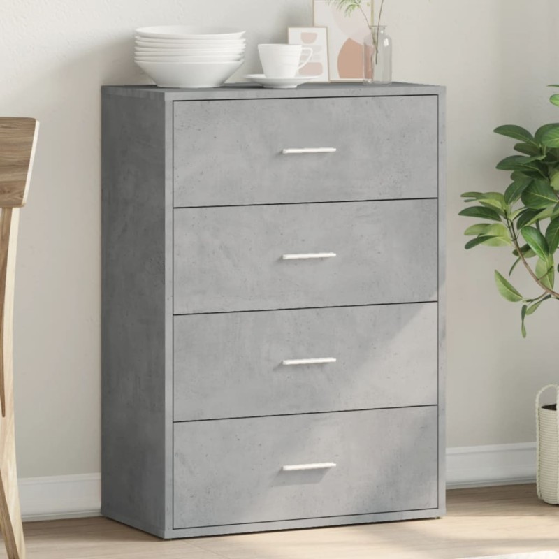 vidaXL Sideboard Betongrau 60x31x84 cm Holzwerkstoff vidaXL Sideboard Betongrau 60x31x84 cm Holzwerkstoff