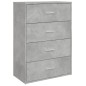 vidaXL Sideboard Betongrau 60x31x84 cm Holzwerkstoff vidaXL Sideboard Betongrau 60x31x84 cm Holzwerkstoff