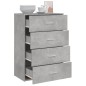 vidaXL Sideboard Betongrau 60x31x84 cm Holzwerkstoff vidaXL Sideboard Betongrau 60x31x84 cm Holzwerkstoff