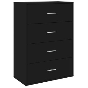 vidaXL Sideboard Schwarz 60x31x84 cm Holzwerkstoff