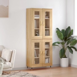 Highboard Sonoma-Eiche 69,5x34x180 cm Holzwerkstoff