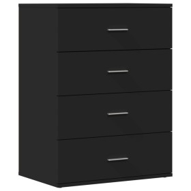 vidaXL Sideboard Schwarz 60x39x80 cm Holzwerkstoff