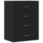 vidaXL Sideboard Schwarz 60x39x80 cm Holzwerkstoff vidaXL Sideboard Schwarz 60x39x80 cm Holzwerkstoff