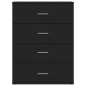 vidaXL Sideboard Schwarz 60x39x80 cm Holzwerkstoff vidaXL Sideboard Schwarz 60x39x80 cm Holzwerkstoff