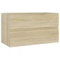 Badmöbel-Set Sonoma-Eiche Holzwerkstoff Badmöbel-Set Sonoma-Eiche Holzwerkstoff