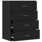 vidaXL Sideboard Schwarz 60x39x80 cm Holzwerkstoff vidaXL Sideboard Schwarz 60x39x80 cm Holzwerkstoff