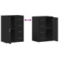 vidaXL Sideboard Schwarz 59x39x80 cm Holzwerkstoff vidaXL Sideboard Schwarz 59x39x80 cm Holzwerkstoff