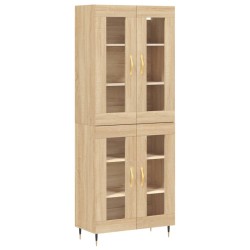 Highboard Sonoma-Eiche 69,5x34x180 cm Holzwerkstoff