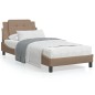vidaXL Bett mit Matratze Cappuccino-Braun 100x200 cm Kunstleder vidaXL Bett mit Matratze Cappuccino-Braun 100x200 cm Kunstleder