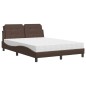 vidaXL Bett mit Matratze Braun 120x200 cm Kunstleder vidaXL Bett mit Matratze Braun 120x200 cm Kunstleder