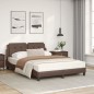 vidaXL Bett mit Matratze Braun 120x200 cm Kunstleder vidaXL Bett mit Matratze Braun 120x200 cm Kunstleder