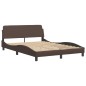vidaXL Bett mit Matratze Braun 120x200 cm Kunstleder vidaXL Bett mit Matratze Braun 120x200 cm Kunstleder