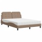 vidaXL Bett mit Matratze Cappuccino-Braun 140x190 cm Kunstleder vidaXL Bett mit Matratze Cappuccino-Braun 140x190 cm Kunstleder