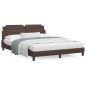 vidaXL Bett mit Matratze Braun 160x200 cm Kunstleder vidaXL Bett mit Matratze Braun 160x200 cm Kunstleder
