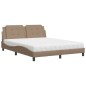 vidaXL Bett mit Matratze Cappuccino-Braun 160x200 cm Kunstleder vidaXL Bett mit Matratze Cappuccino-Braun 160x200 cm Kunstleder