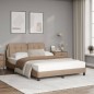vidaXL Bett mit Matratze Cappuccino-Braun 160x200 cm Kunstleder vidaXL Bett mit Matratze Cappuccino-Braun 160x200 cm Kunstleder