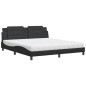 vidaXL Bett mit Matratze Schwarz 180x200 cm Kunstleder vidaXL Bett mit Matratze Schwarz 180x200 cm Kunstleder