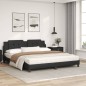 vidaXL Bett mit Matratze Schwarz 180x200 cm Kunstleder vidaXL Bett mit Matratze Schwarz 180x200 cm Kunstleder