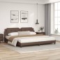 vidaXL Bett mit Matratze Braun 200x200 cm Kunstleder vidaXL Bett mit Matratze Braun 200x200 cm Kunstleder