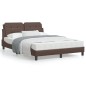 vidaXL Bett mit Matratze Braun 140x190 cm Kunstleder vidaXL Bett mit Matratze Braun 140x190 cm Kunstleder