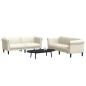 vidaXL 2-tlg. Sofagarnitur Creme Samt vidaXL 2-tlg. Sofagarnitur Creme Samt