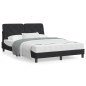 vidaXL Bett mit Matratze Schwarz 120x200 cm Samt vidaXL Bett mit Matratze Schwarz 120x200 cm Samt