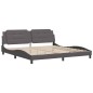 vidaXL Bettgestell mit Kopfteil Grau 200x200 cm Kunstleder vidaXL Bettgestell mit Kopfteil Grau 200x200 cm Kunstleder