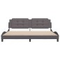 vidaXL Bettgestell mit Kopfteil Grau 200x200 cm Kunstleder vidaXL Bettgestell mit Kopfteil Grau 200x200 cm Kunstleder