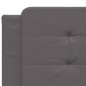 vidaXL Bettgestell mit Kopfteil Grau 200x200 cm Kunstleder vidaXL Bettgestell mit Kopfteil Grau 200x200 cm Kunstleder