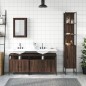 vidaXL 4-tlg. Badmöbel-Set Braun Eichen-Optik Holzwerkstoff vidaXL 4-tlg. Badmöbel-Set Braun Eichen-Optik Holzwerkstoff