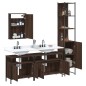 vidaXL 4-tlg. Badmöbel-Set Braun Eichen-Optik Holzwerkstoff vidaXL 4-tlg. Badmöbel-Set Braun Eichen-Optik Holzwerkstoff
