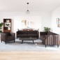 vidaXL 3-tlg. Sofagarnitur Dunkelbraun Stoff vidaXL 3-tlg. Sofagarnitur Dunkelbraun Stoff
