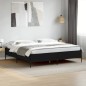 vidaXL Bettgestell Schwarz 200x200 cm Holzwerkstoff und Metall vidaXL Bettgestell Schwarz 200x200 cm Holzwerkstoff und Metall