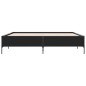 vidaXL Bettgestell Schwarz 200x200 cm Holzwerkstoff und Metall vidaXL Bettgestell Schwarz 200x200 cm Holzwerkstoff und Metall