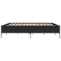 vidaXL Bettgestell Schwarz 200x200 cm Holzwerkstoff und Metall vidaXL Bettgestell Schwarz 200x200 cm Holzwerkstoff und Metall