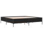vidaXL Bettgestell Schwarz 200x200 cm Holzwerkstoff und Metall vidaXL Bettgestell Schwarz 200x200 cm Holzwerkstoff und Metall