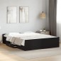 vidaXL Bettgestell mit Schubladen Schwarz 140x200 cm Holzwerkstoff vidaXL Bettgestell mit Schubladen Schwarz 140x200 cm Holzwerkstoff