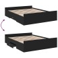 vidaXL Bettgestell mit Schubladen Schwarz 140x200 cm Holzwerkstoff vidaXL Bettgestell mit Schubladen Schwarz 140x200 cm Holzwerkstoff