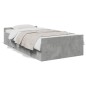 vidaXL Bettgestell mit Schubladen Betongrau 90x190 cm Holzwerkstoff vidaXL Bettgestell mit Schubladen Betongrau 90x190 cm Holzwerkstoff