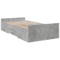 vidaXL Bettgestell mit Schubladen Betongrau 90x190 cm Holzwerkstoff vidaXL Bettgestell mit Schubladen Betongrau 90x190 cm Holzwerkstoff