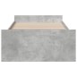 vidaXL Bettgestell mit Schubladen Betongrau 90x190 cm Holzwerkstoff vidaXL Bettgestell mit Schubladen Betongrau 90x190 cm Holzwerkstoff