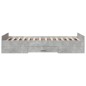 vidaXL Bettgestell mit Schubladen Betongrau 90x190 cm Holzwerkstoff vidaXL Bettgestell mit Schubladen Betongrau 90x190 cm Holzwerkstoff