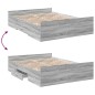 vidaXL Bettgestell mit Schubladen Grau Sonoma 120x200 cm Holzwerkstoff vidaXL Bettgestell mit Schubladen Grau Sonoma 120x200 cm Holzwerkstoff