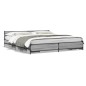 vidaXL Bettgestell mit Schubladen Grau Sonoma 200x200cm Holzwerkstoff vidaXL Bettgestell mit Schubladen Grau Sonoma 200x200cm Holzwerkstoff